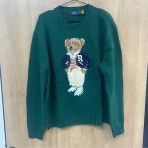 Polo by Ralph Lauren Green Bear Crewneck Sweater